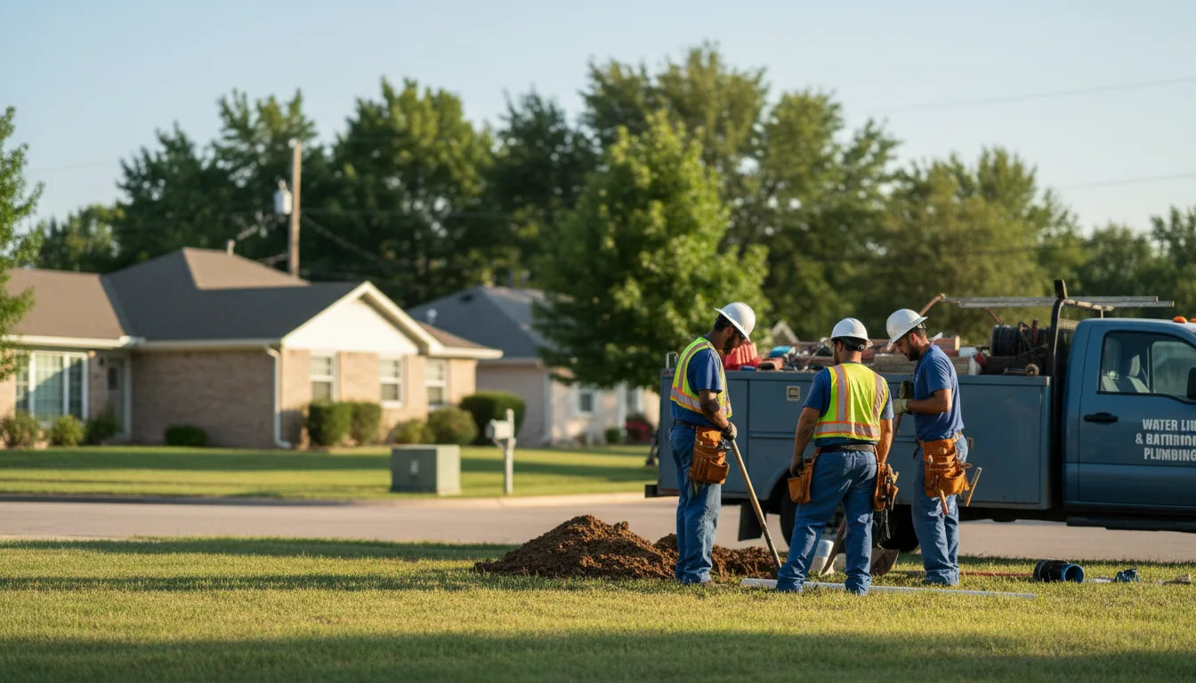 Residential water line and bathroom plumbing service in Couch, MO